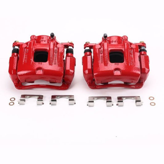 Power Stop 10-12 Hyundai Santa Fe Front Red Calipers w/Brackets - Pair PowerStop