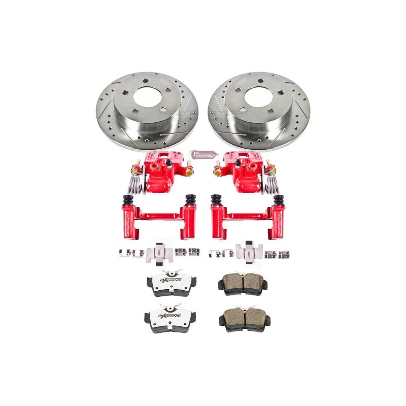 Power Stop 94-04 Ford Mustang Rear Z26 Street Warrior Brake Kit w/Calipers PowerStop