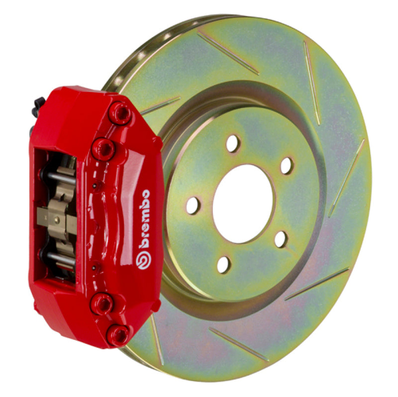 Brembo 87-91 M3 (E30) Front GT BBK 4 Piston Cast 2pc 330x28 1pc Rotor Slotted Type-1-Red Brembo
