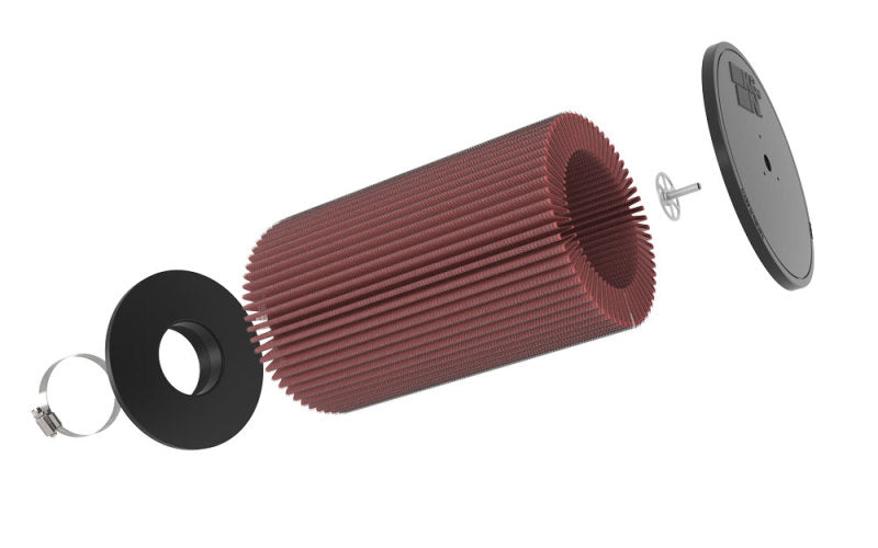 K&N Universal Round Clamp-On Air Filter 3-1/2in FLG  8in B, 7in T W/STUD, 12-1/2in H K&N Engineering