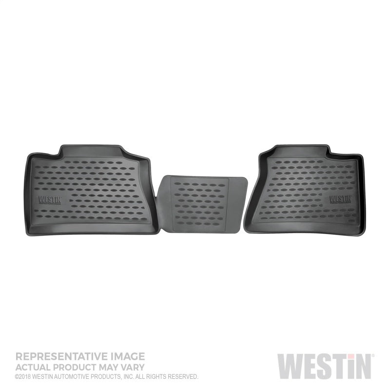 Westin 14-18 Chevrolet Silverado 1500/2500/3500 Regular Cab Profile Floor Liners Front Row - Black