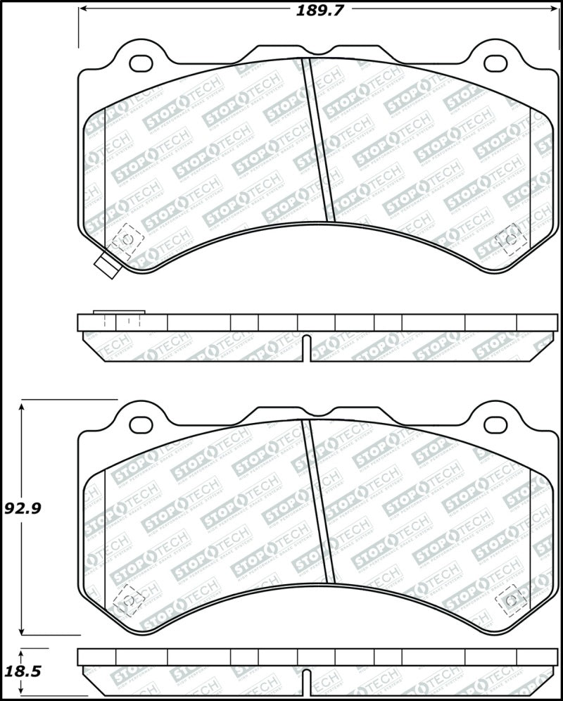 StopTech Street Disc Brake Pads - 305.13820