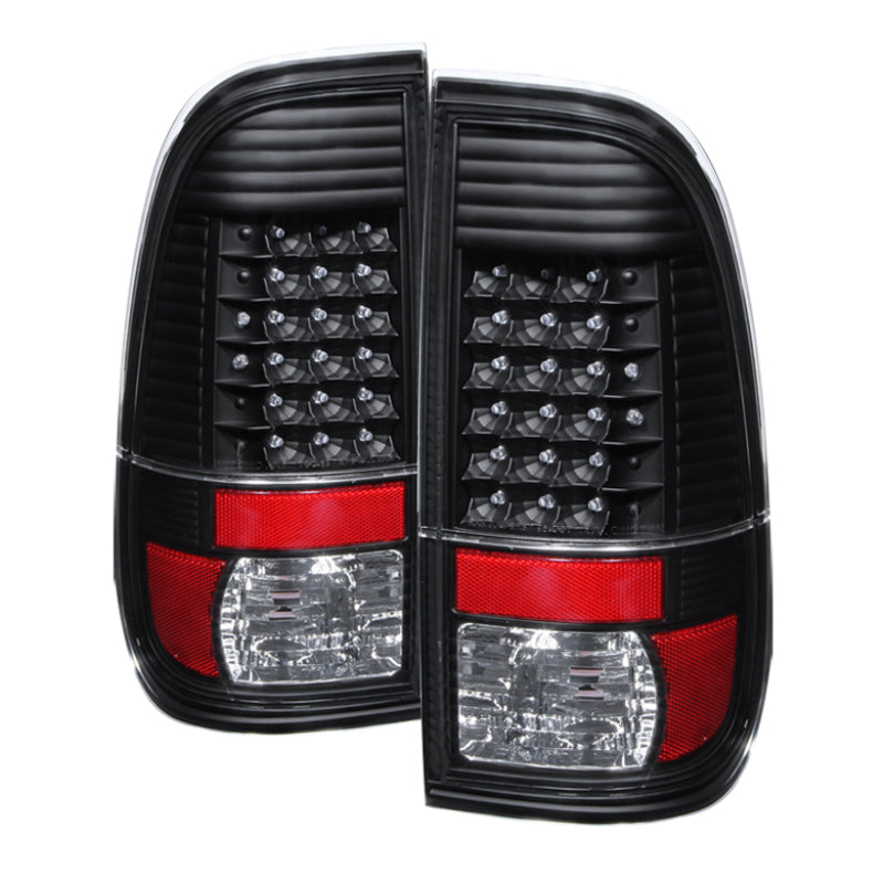 Xtune Ford Super Duty 08-15 LED Tail Lights Black ALT-JH-FS08-LED-BK SPYDER