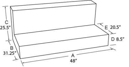 Tradesman Aluminum L-Shape Liquid Storage Tank (80 Gallon Capacity) - Black Tradesman