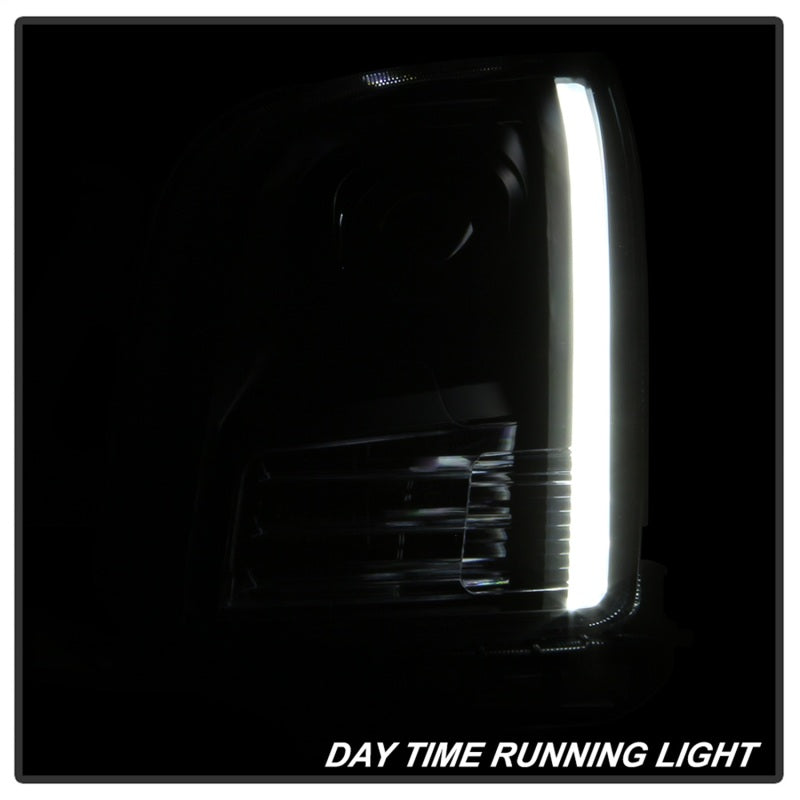 xTune 06-09 Ford Fusion Light Bar DRL Projector Headlights - Black (PRO-JH-FFU06-LB-BK) SPYDER
