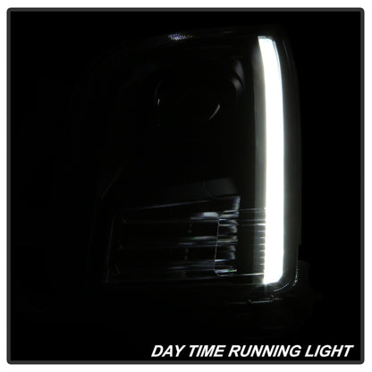 xTune 06-09 Ford Fusion Light Bar DRL Projector Headlights - Black (PRO-JH-FFU06-LB-BK) SPYDER