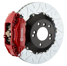 Load image into Gallery viewer, Brembo 12-16 98ster (Excl PCCB) Rr GT BBK 4Pis Cast 345x28 2pc Rotor Slotted Type3-Red