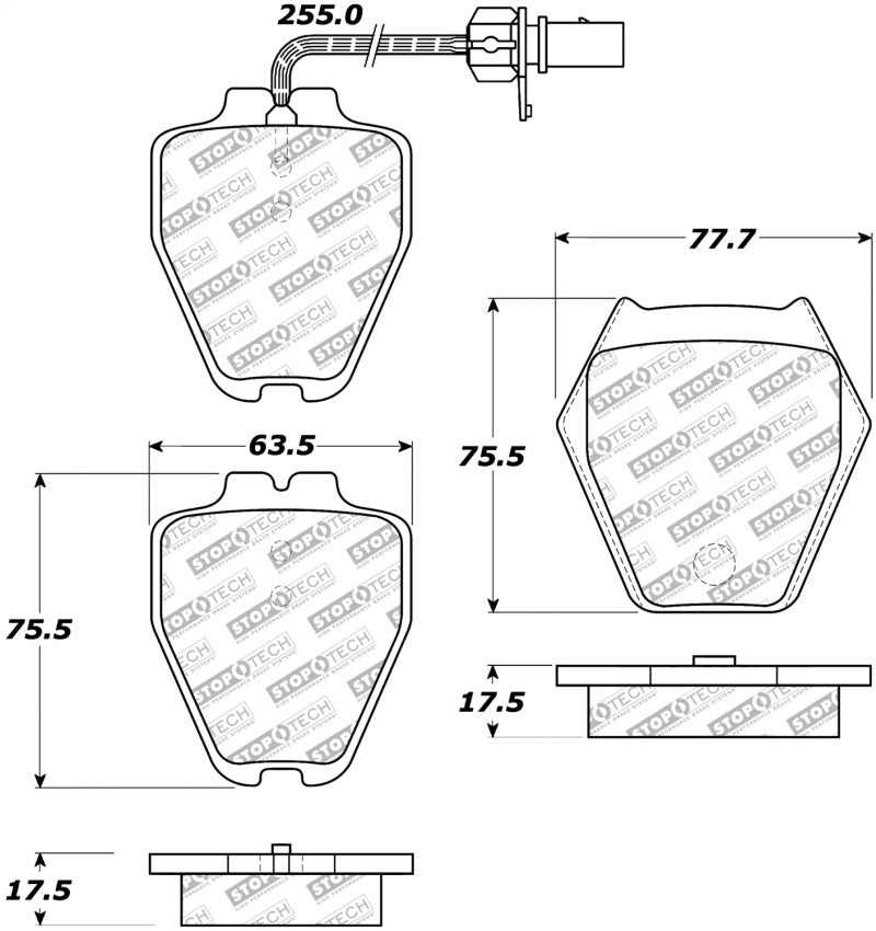 StopTech Street Disc Rear Brake Pads - 305.08390 Stoptech