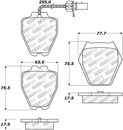 StopTech Street Disc Rear Brake Pads - 305.08390 Stoptech