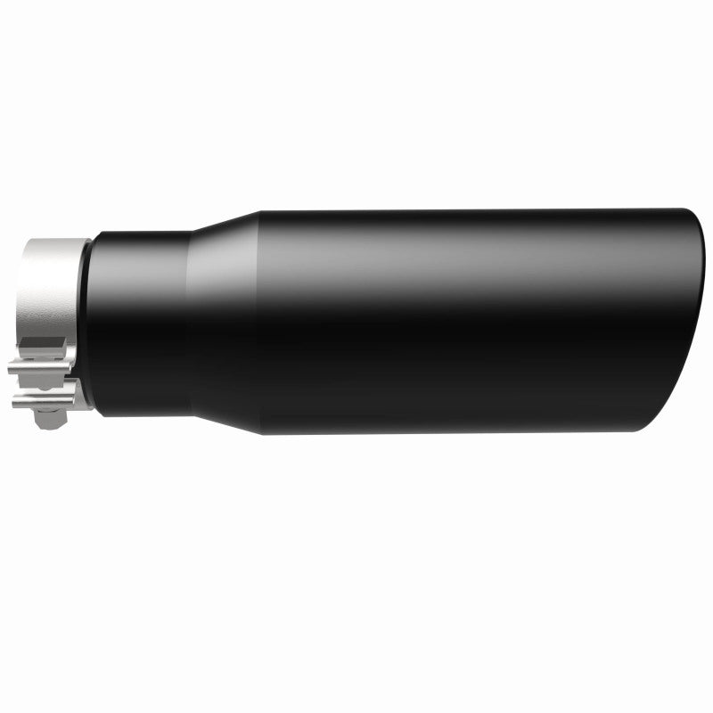 MagnaFlow Tip Stainless Black Coated Single Wall Round Single Outlet 5in Dia 3.5in Inlet 14.5in L Magnaflow