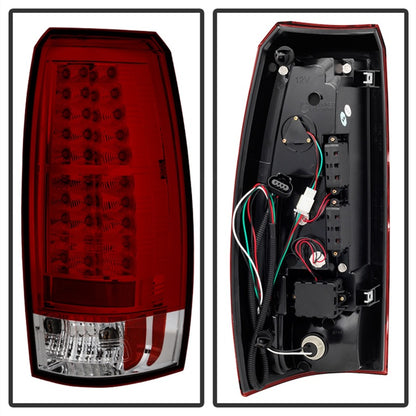 Spyder Chevy Avalanche 07-13 LED Tail Lights Red Clear ALT-YD-CAV07-LED-RC SPYDER