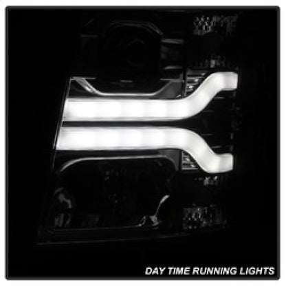 Spyder Chevy Silverado 1500 07-13 Version 3 Projector Headlights - Smoke PRO-YD-CS07V3-LBDRL-SM SPYDER