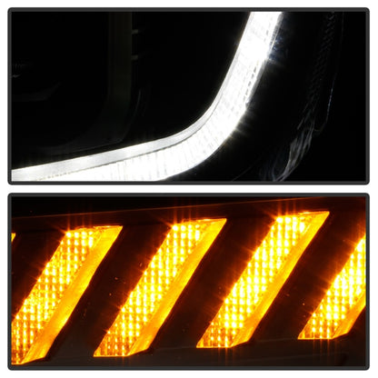 Spyder Chevy Camaro 16-18 (Do Not Fit Halogen) Projector Headlights Black PRO-YD-CCAM16HIDSI-SEQ-BK SPYDER