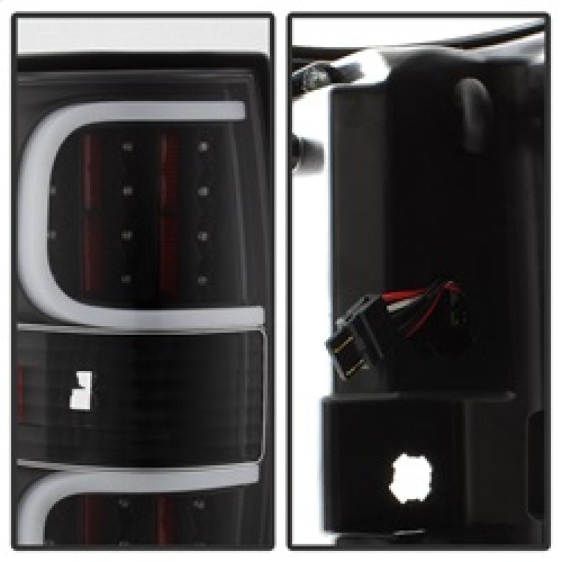 xTune Ford F150 09-14 LED Tail Lights - Black ALT-ON-FF15009-LBLED-BK SPYDER