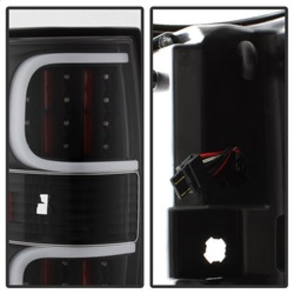 xTune Ford F150 09-14 LED Tail Lights - Black ALT-ON-FF15009-LBLED-BK SPYDER