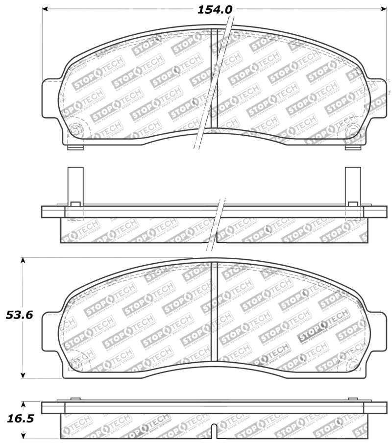 StopTech Sport Brake Pads w/Shims and Hardware - Rear Stoptech