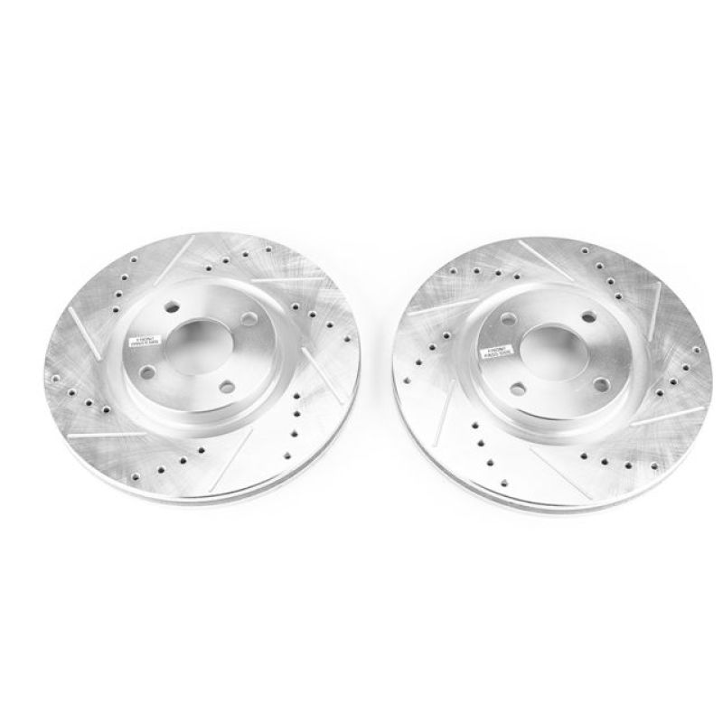 Power Stop 2018 Ford EcoSport Front Evolution Drilled & Slotted Rotors - Pair