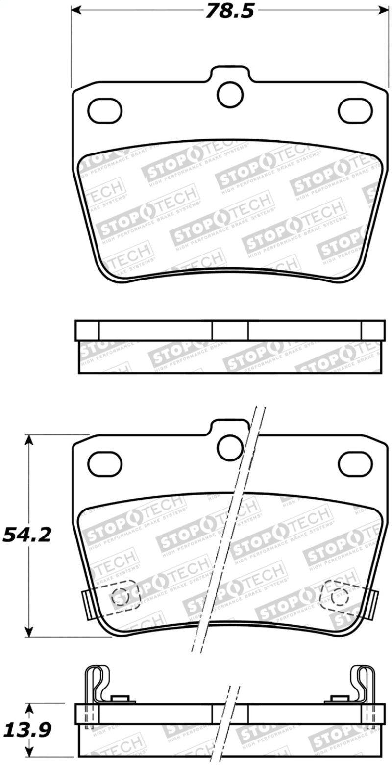 StopTech Premium Ceramic Brake Pads - 308.10510 Stoptech