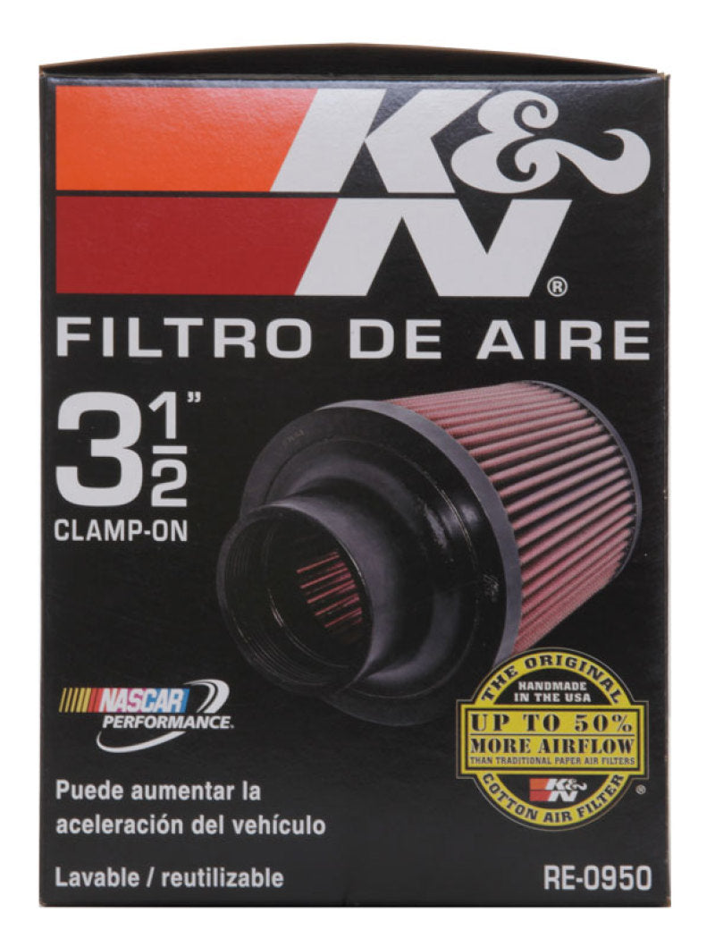 K&N Universal Rubber Filter 3 1/2inch ID FLG / 6inch Base / 4-5/8inch Top / 6inch Height K&N Engineering