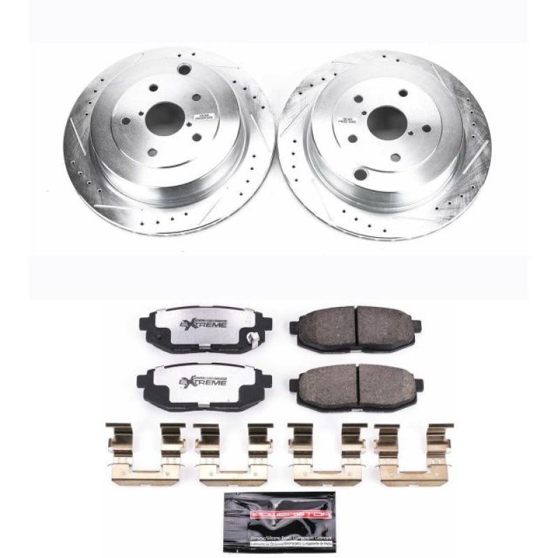 Power Stop 06-07 Subaru B9 Tribeca Rear Z26 Street Warrior Brake Kit PowerStop