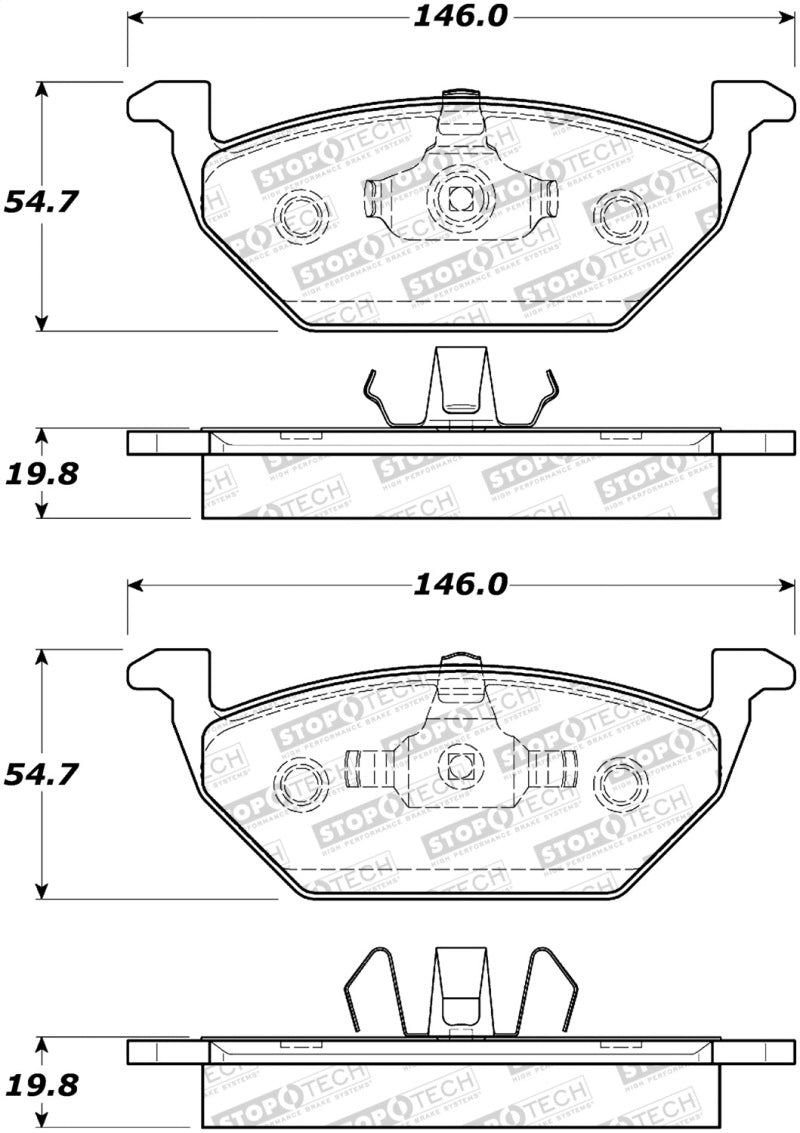 StopTech Street Disc Brake Pads - 305.07680 Stoptech