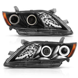 ANZO TOYOTA CAMRY 07-09 PROJECTOR HEADLIGHTS BLACK W/ RX HALO - 121181