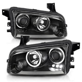 ANZO DODGE CHARGER 06-10 PROJECTOR HALO HEADLIGHTS BLACK (FOR HALOGEN MODELS ONLY) - 121381