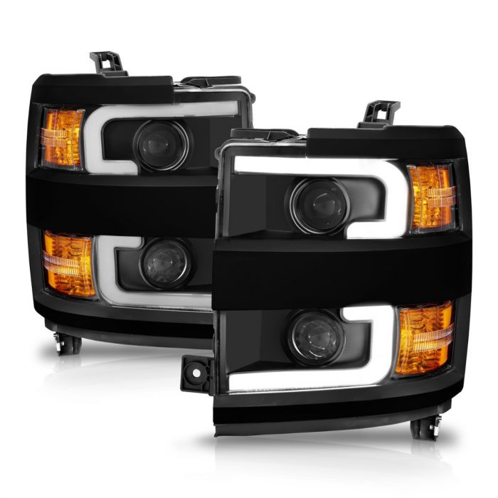 ANZO CHEVY SILVERADO 15-19 2500DH/3500HD PROJECTOR PLANK HEADLIGHT BLACK(MATTE BLACK TRIM)(HALOGEN MODELS ONLY) - 111363