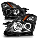 ANZO NISSAN ALTIMA 08-09 2DR PROJECTOR HEADLIGHTS BLACK W/ RX HALO - 121395