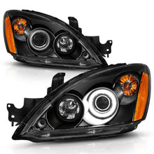 Load image into Gallery viewer, ANZO MITSUBISHI LANCER 04-07 PROJECTOR HEADLIGHTS BLACK W/ RX HALO - 121102