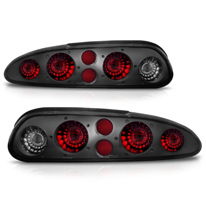 ANZO CHEVY CAMARO 93-02 TAIL LIGHTS BLACK DARK SMOKE LENS - 221175