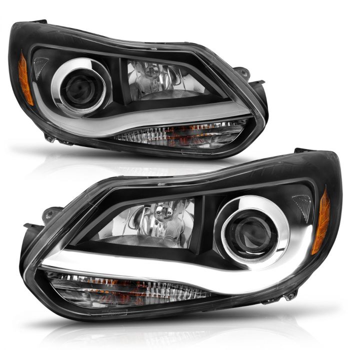 ANZO FORD FOCUS 12-14 PROJECTOR PLANK STYLE HEADLIGHTS BLACK (NOT FOR FACTORY HID SYSTEM) -121490