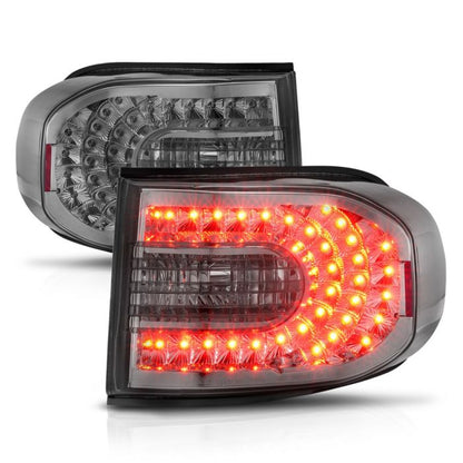 ANZO TOYOTA FJ CRUISER 07-14 LED TAIL LIGHTS CHROME SMOKE LENS - 311184