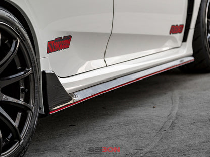 Seibon OE-style carbon fiber side skirts for 2017-2020 Honda Civic Type R - SS17HDCVR-OE Seibon