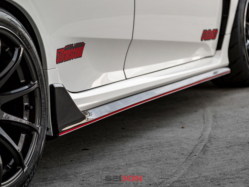 Seibon OE-style carbon fiber side skirts for 2017-2020 Honda Civic Type R - SS17HDCVR-OE