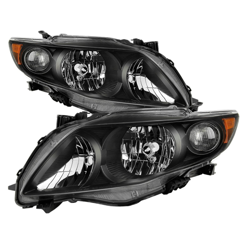 xTune Toyota Corolla 2009-2010 OEM Style Headlights - Black HD-JH-TCO09-AM-BK SPYDER