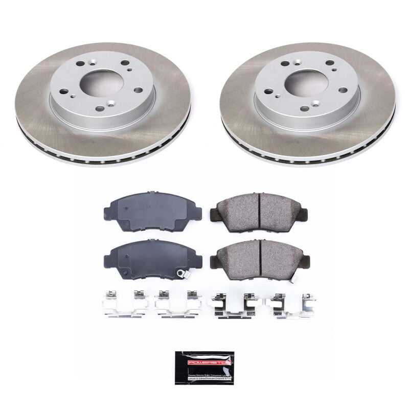 Power Stop 04-05 Honda Civic Front Semi-Coated Rotor Kit PowerStop