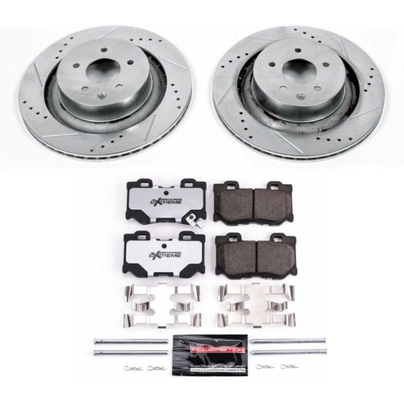 Power Stop 08-13 Infiniti G37 Rear Z26 Street Warrior Brake Kit PowerStop