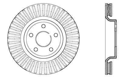 StopTech 11-15 Jeep Grand Cherokee Front Left Drilled Sport Brake Cryo Rotor (Excludes SRT8) Stoptech