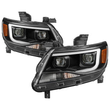 Load image into Gallery viewer, xTune Chevy Colorado 15-17 Halogen Only Projector Headlights - DRL - Black PRO-JH-CCO04-LBDRL-BK SPYDER