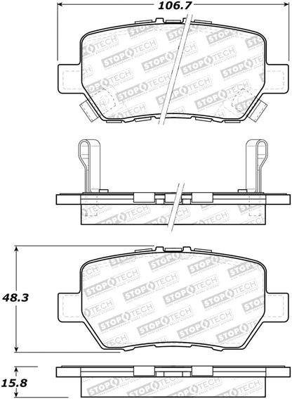 StopTech Premium Ceramic Brake Pads - 308.10900 Stoptech