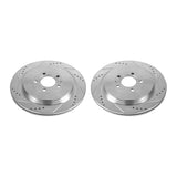 Power Stop 13-14 Ford Mustang Rear Evolution Drilled & Slotted Rotors - Pair