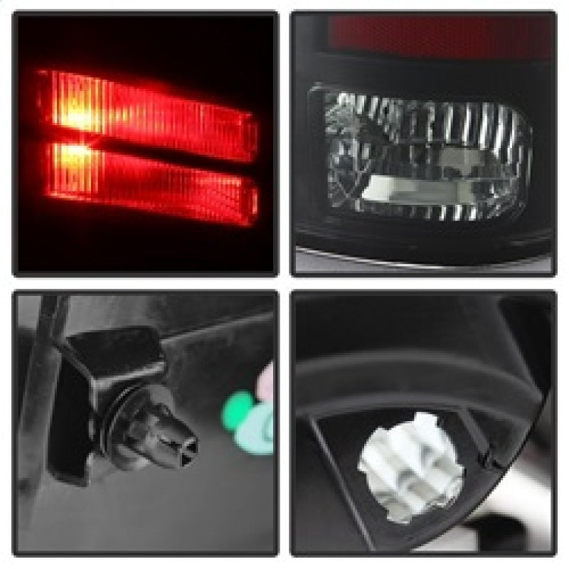 Spyder Dodge Ram 1500 09-14 LED Tail Lights Incandescent- Blk Smke ALT-YD-DRAM09-LED-BSM SPYDER