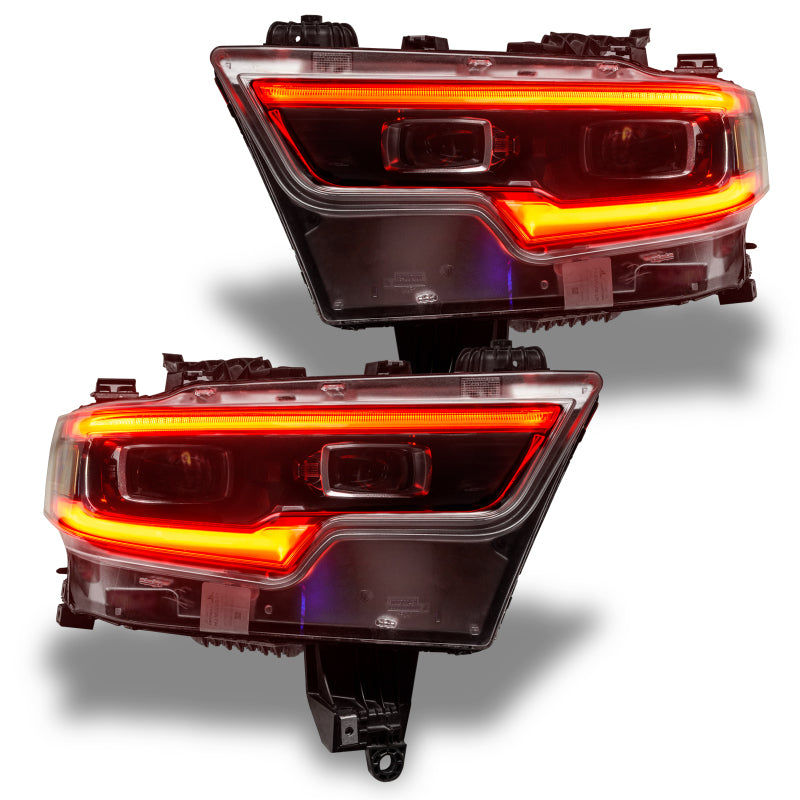 Oracle 19-21 RAM 1500 Projector LED Headlight DRL Upgrade Kit - ColorSHIFT RGBW+A w/o Controller