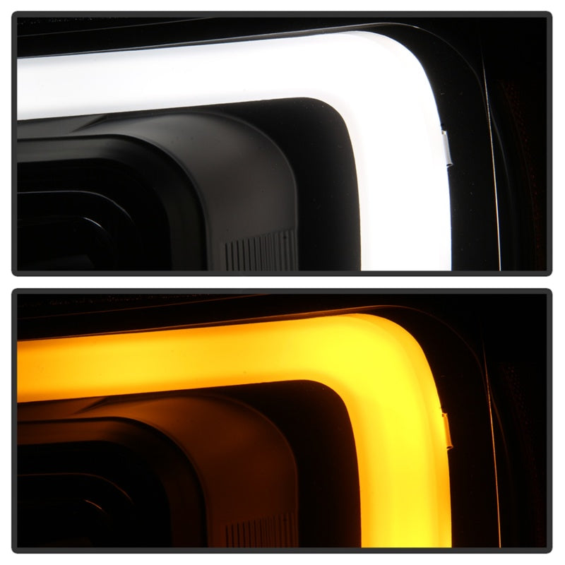 Spyder 07-14 Chevy Suburban/Tahoe V2 Projector Headlights LED Turn Sig Black PRO-YD-CSUB07V3-SB-BK SPYDER