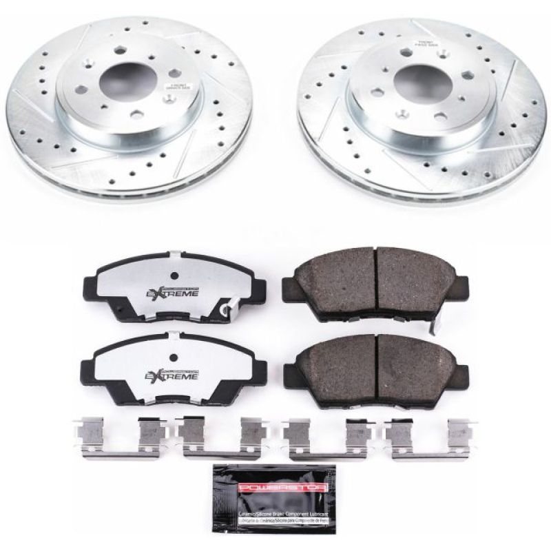 Power Stop 15-19 Honda Fit Front Z26 Street Warrior Brake Kit PowerStop
