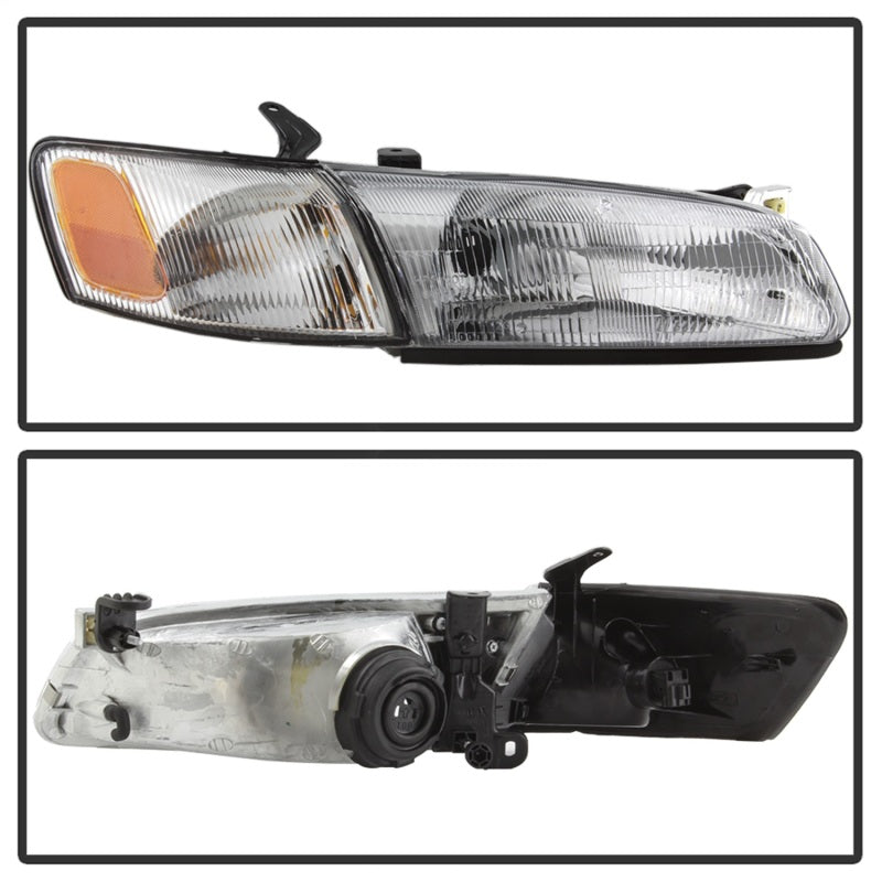 xTune 97-99 Toyota Camry 4pc OEM Style Headlights w/Corner Lights - Chrome (HD-JH-TCAM97-SET-C) SPYDER