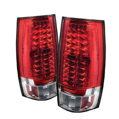 Spyder Chevy Suburban/GMC Yukon/Yukon Denali 07-14 LED Tail Lights Red Clear ALT-YD-CSUB07-LED-RC SPYDER