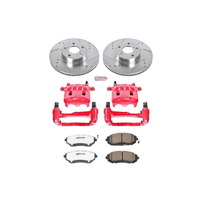 Power Stop 05-06 Saab 9-2X Front Z26 Street Warrior Brake Kit w/Calipers PowerStop