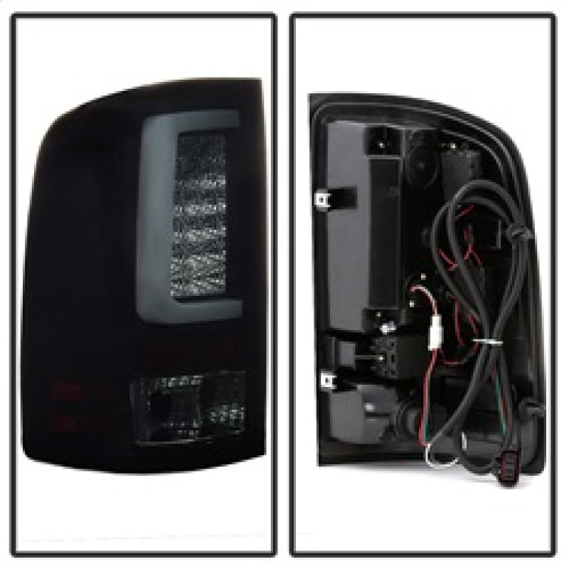 Spyder 07-13 GMC Sierra 1500 V2 Light Bar LED Tail Lights - Blk Smoke (ALT-YD-GS07V2-LBLED-BSM) SPYDER